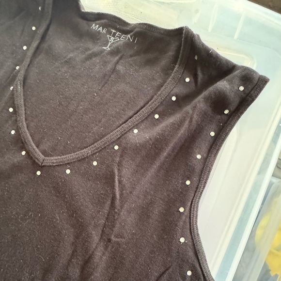 Mar Teeni Tops - Black Studded Tank Top